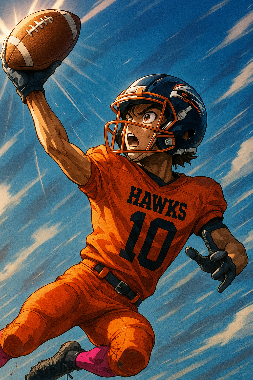 Animated image of a wide receiver catching a football